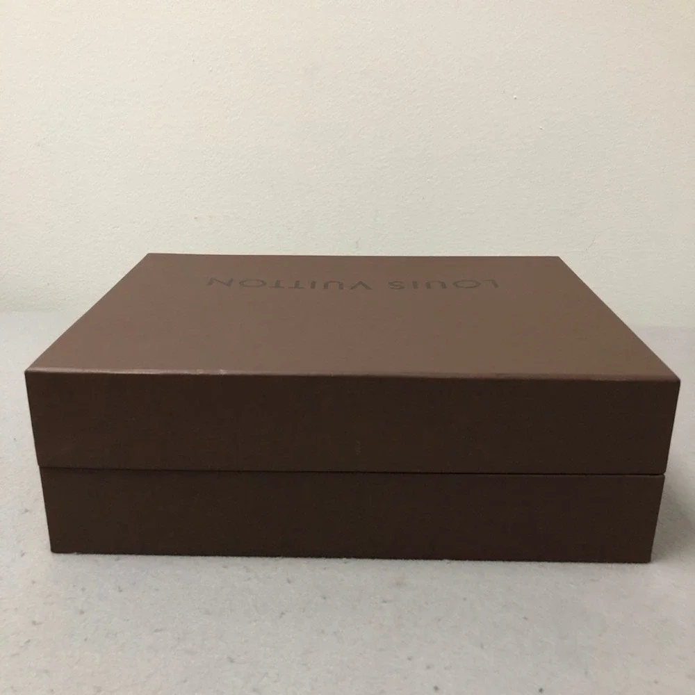 Louis Vuitton Shoe Box and Dust Bag Brown Yellow Packaging Set 13.25x9.5x4.5